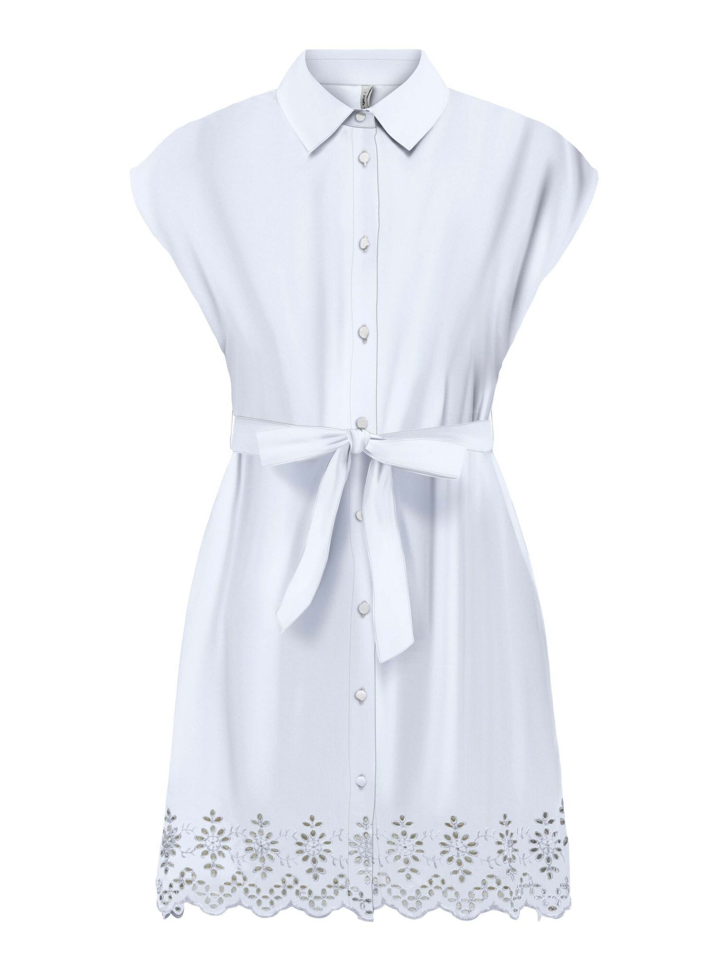 ONLY - Vestido camisero 'ONLLou' en blanco: frente
