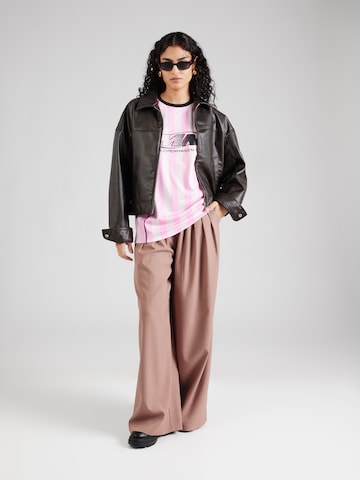 MADS NORGAARD COPENHAGEN - Camiseta 'Shiny Sport Manna' en rosa