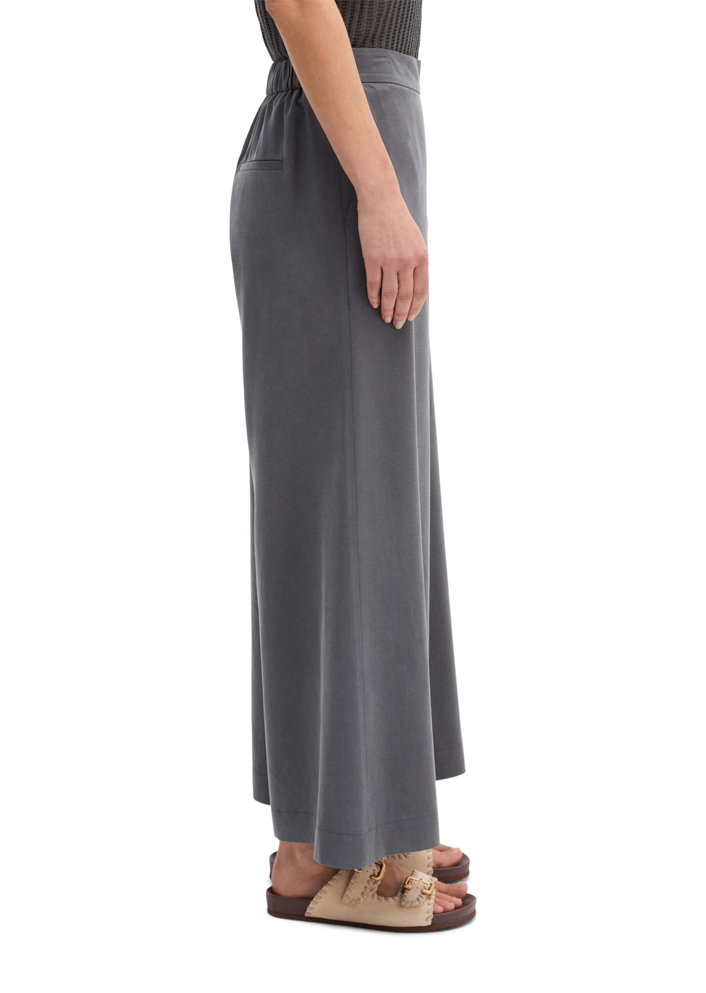 Marc O'Polo Wide Leg Hose in Grau