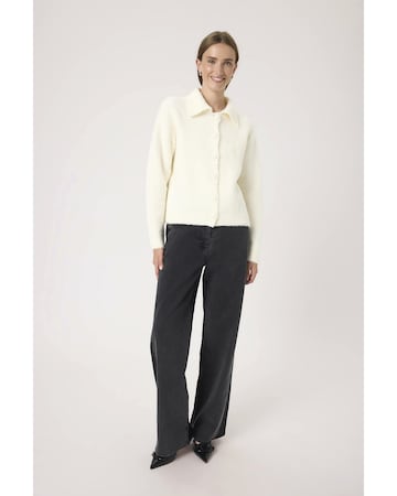SOAKED IN LUXURY Knit cardigan 'SLSelene' in White