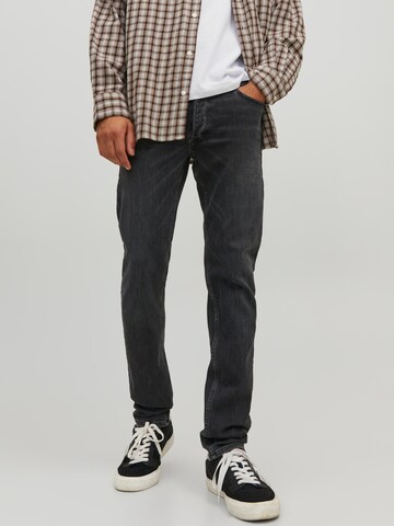 JACK & JONES Slimfit Jeans 'Glenn Evan' i sort: forside