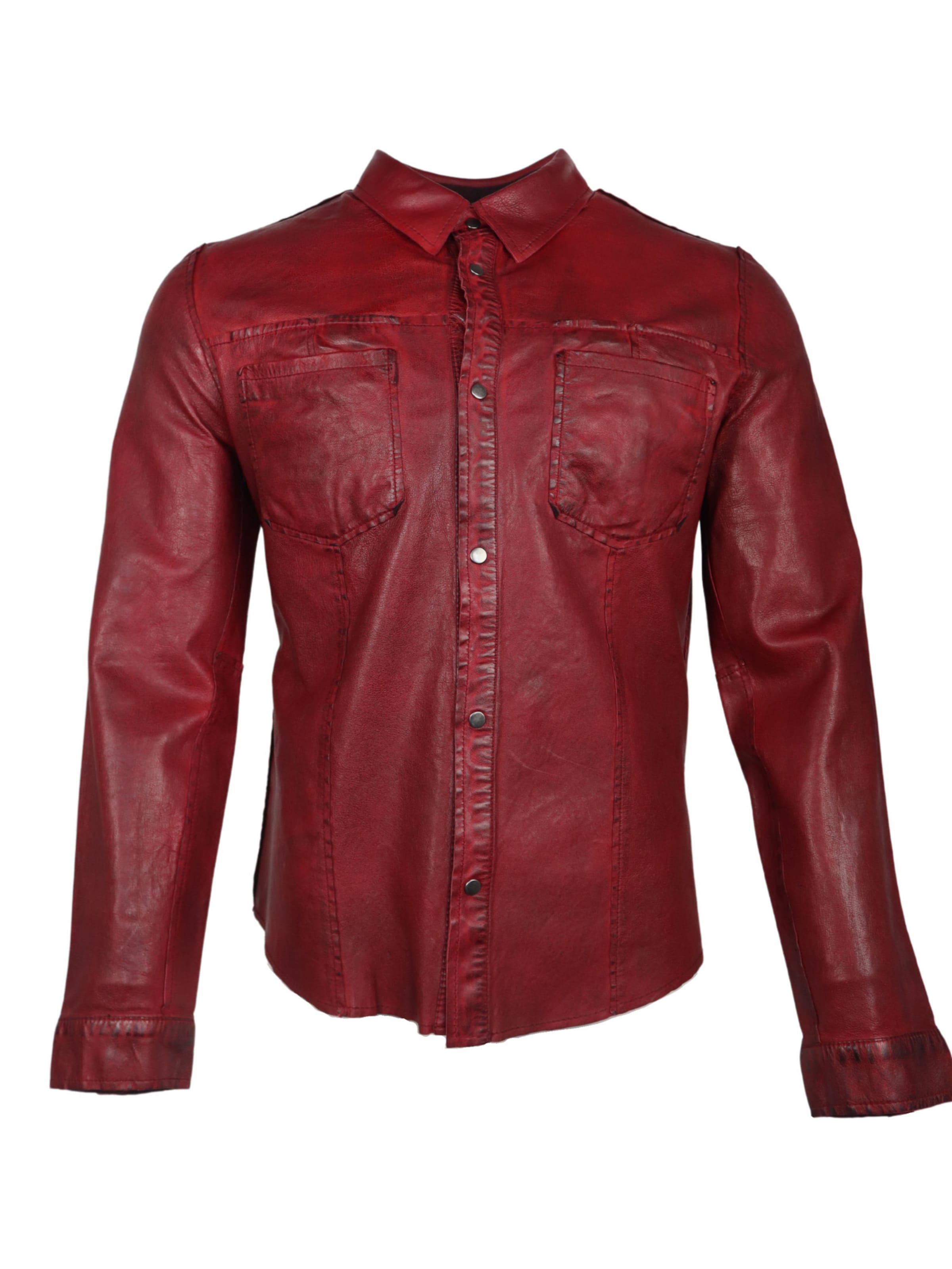 RICANO - Ajuste estrecho Camisa 'Das Reverse' en rojo: frente