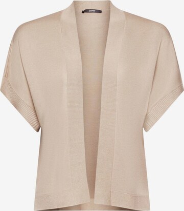 ESPRIT Knit Cardigan in Beige: front