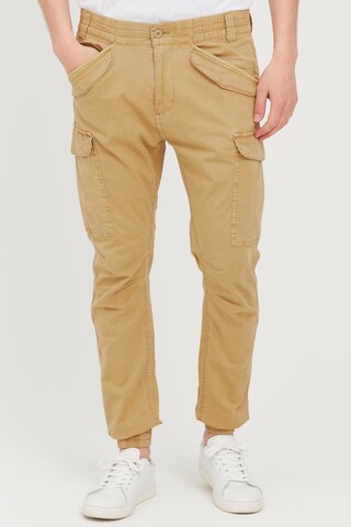 INDICODE JEANS - Tapered Pantalón cargo 'Nuva' en beige: frente