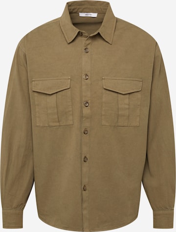 ABOUT YOU Regular fit Button Up Shirt 'Simon' in Green: front