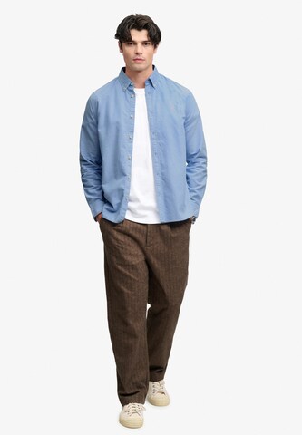 Superdry & Co Regular fit Button Up Shirt 'Preppy' in Blue