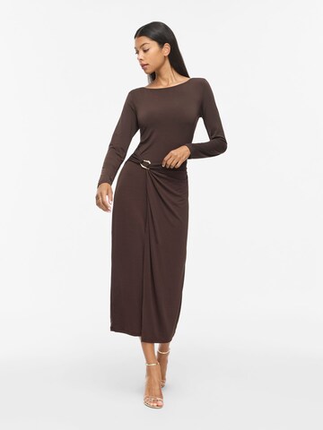 VILA Kleid 'JUSTINE' in Braun