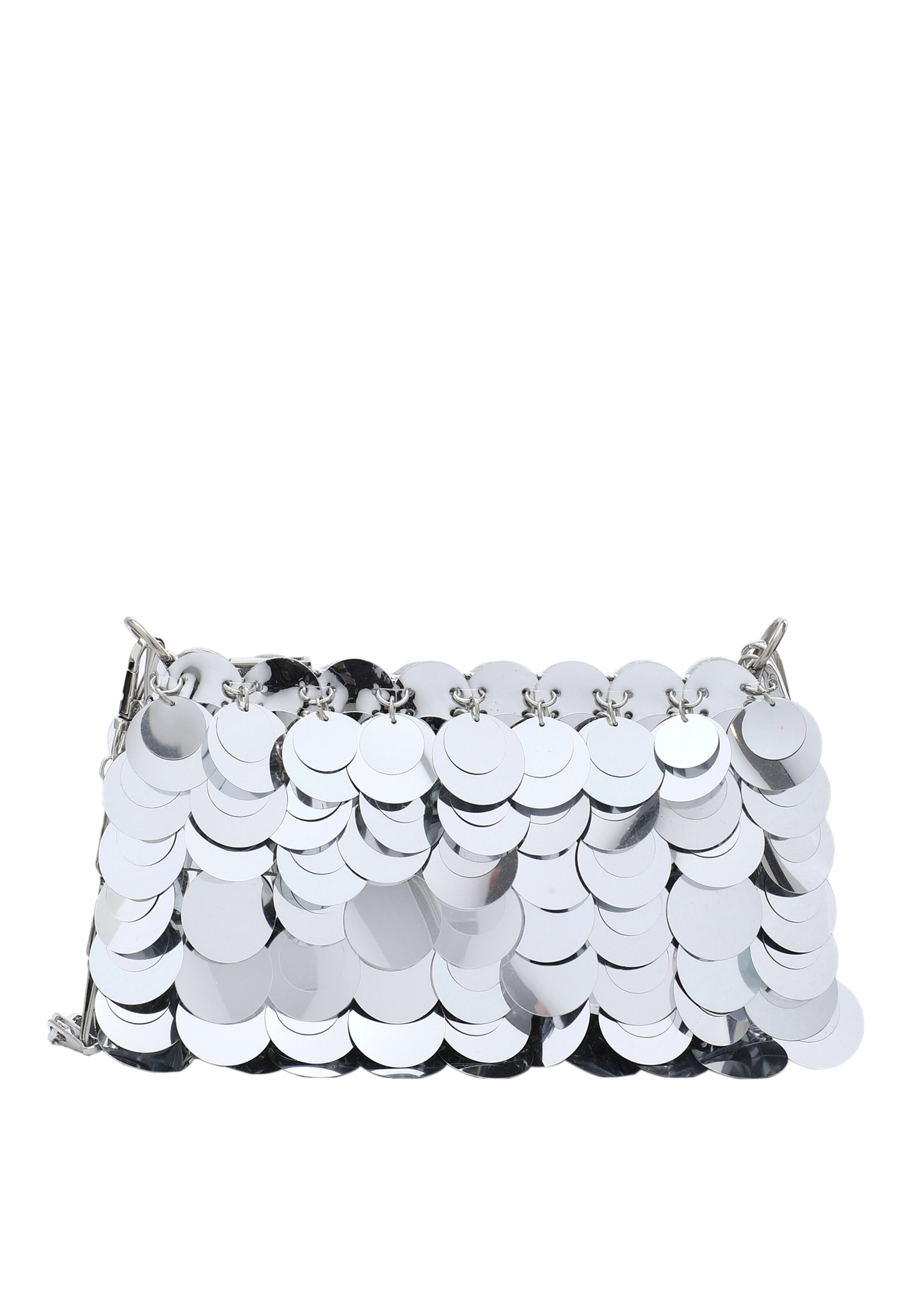 sudrabs FELIPA "Clutch" stila somiņa: no priekšpuses