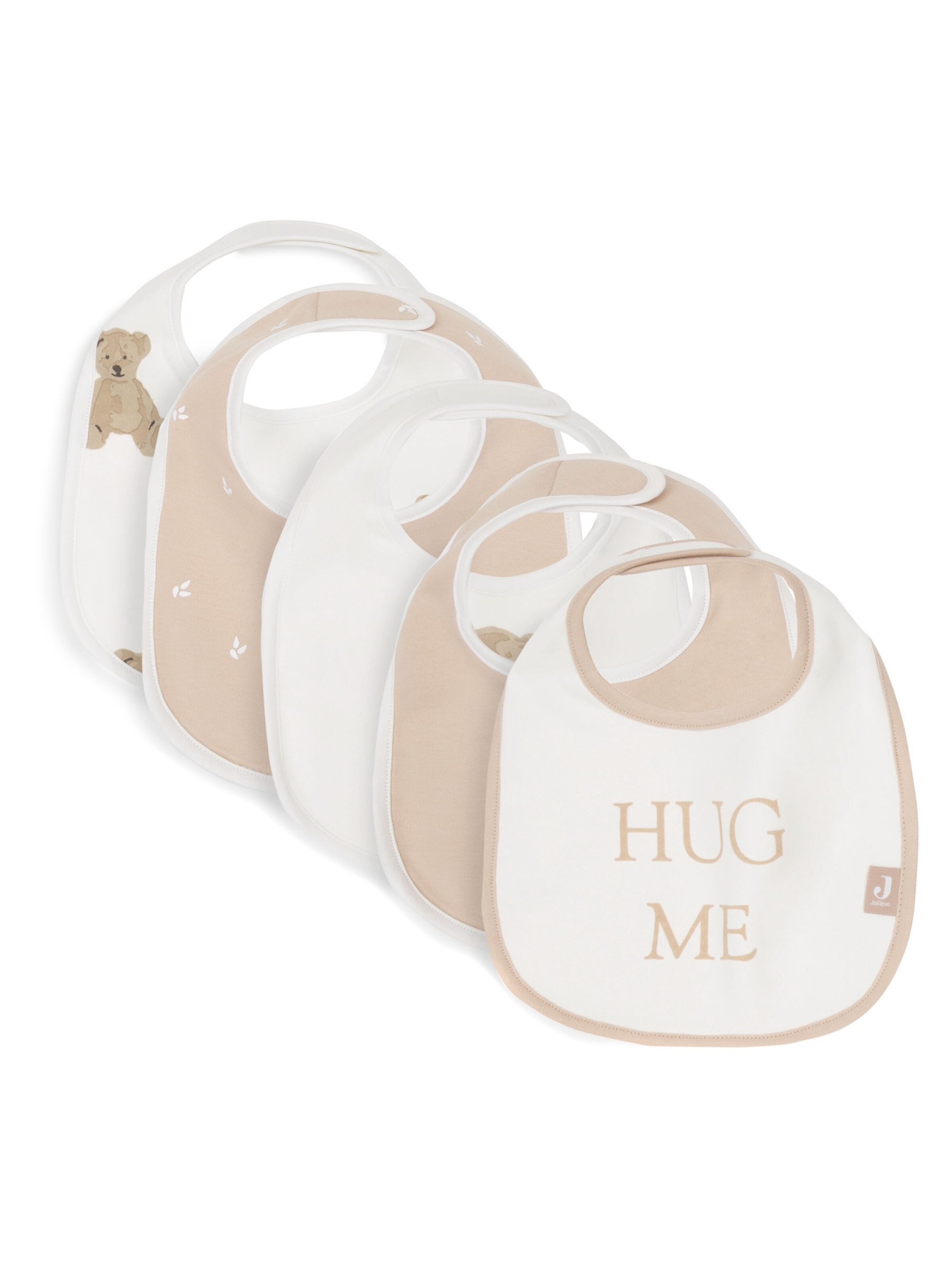 Jollein Bib 'Teddy Bear/Harvest' in Mixed colours: front