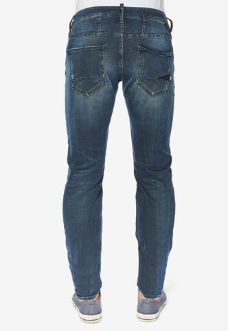 Le Temps Des Cerises Slimfit Jeans '700/11' in Blau