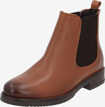 Palado Chelsea boots in Bruin: voorkant