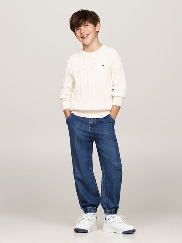 TOMMY HILFIGER Pullover 'ESSENTIAL' in Weiß