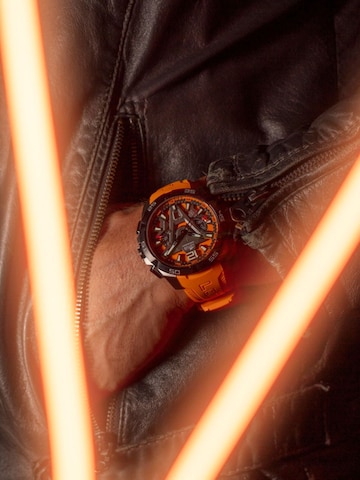 Montre à affichage analogique Lotus en orange