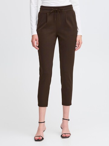 Effilé Pantalon à pince 'ICHKate' ICHI en marron : devant