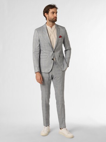 Coupe slim Costume Finshley & Harding London en gris : devant