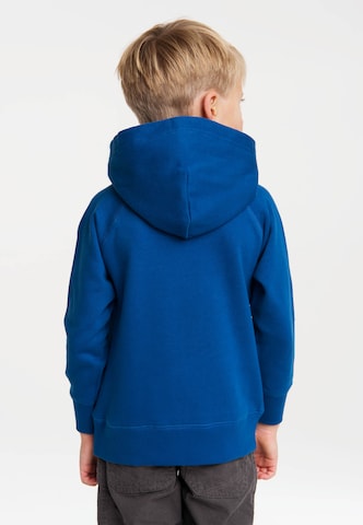 LOGOSHIRT Kapuzen-Sweatshirt "Superman" in Blau