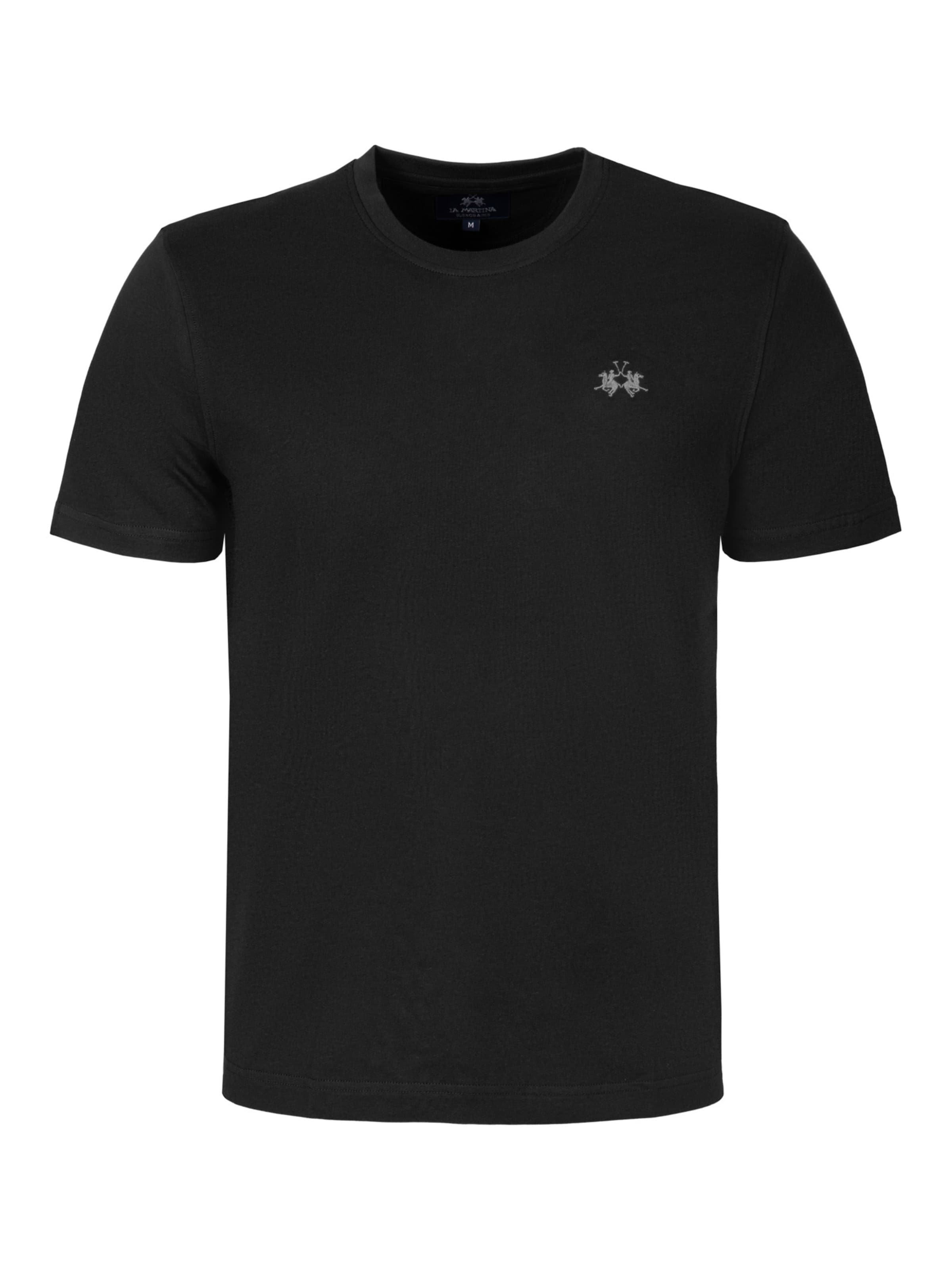 La Martina T-Shirt in Schwarz: Vorderseite