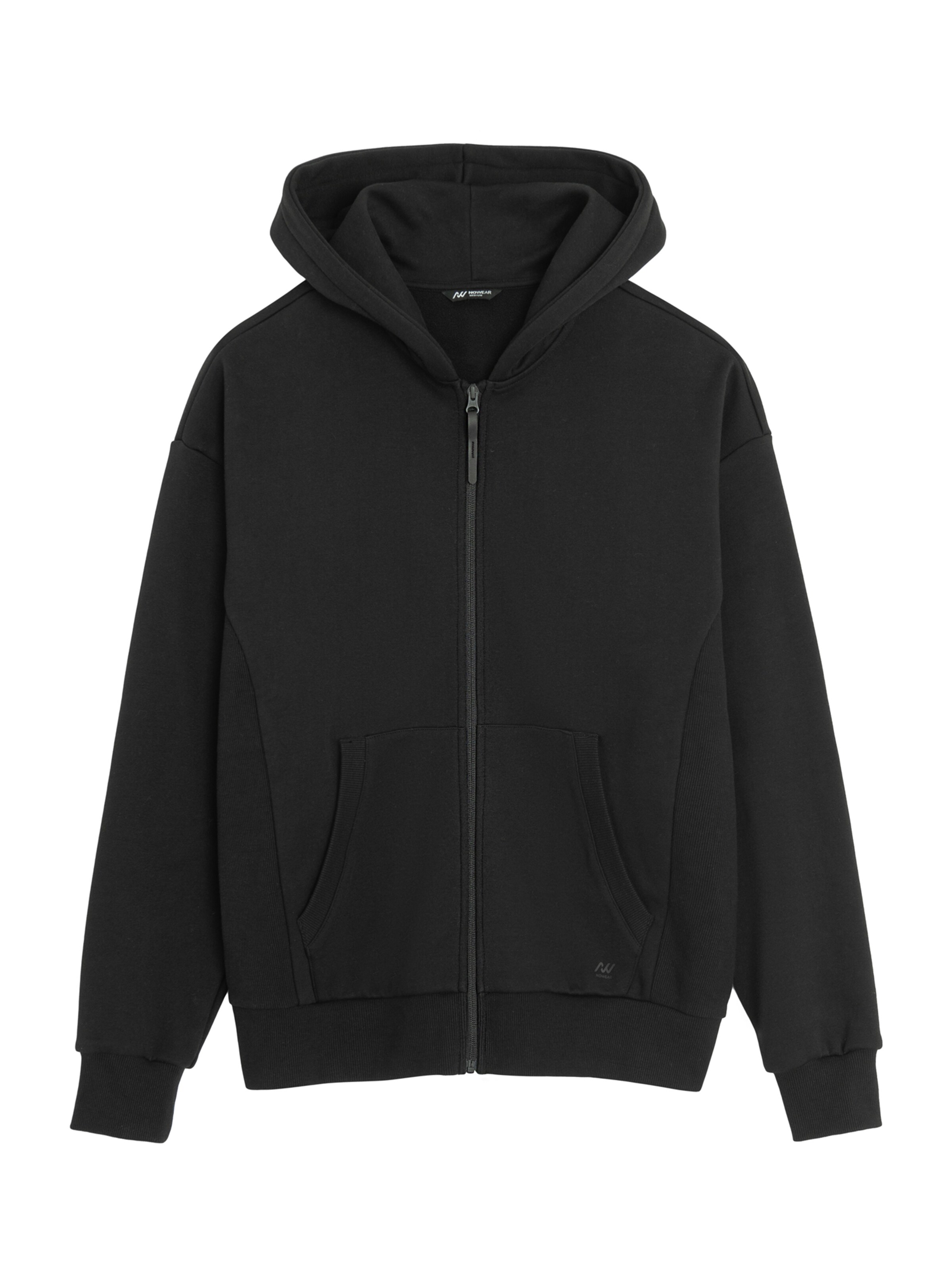 Giacca di felpa di NoWear in nero: frontale