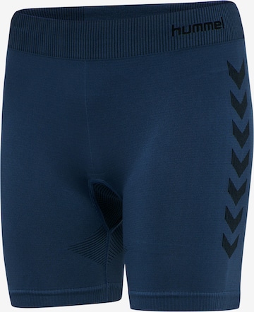 Hummel Skinny Sportbroek 'First' in Blauw: voorkant