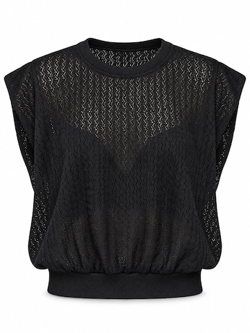 Ombre Blouse in Black: front
