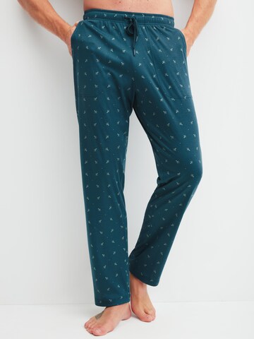 CALIDA Pajama Pants 'RMX Sleep Free' in Green: front