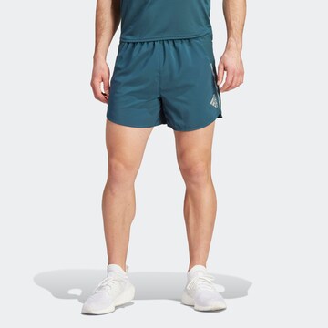 ADIDAS SPORTSWEAR Regular Workout Pants 'Designed 4 Running' in Blue: front