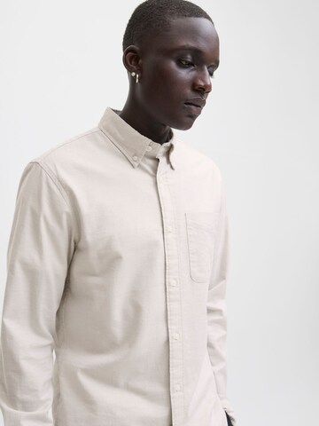 JACK & JONES Slim Fit Hemd in Beige