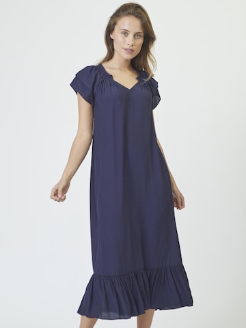 Robe 'Sunrise' co'couture en bleu : devant