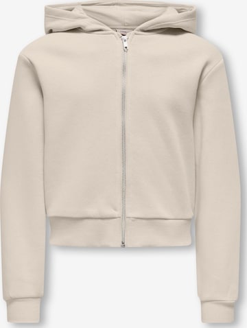 ONLY GIRLS - Sudadera con cremallera 'KOGSweat' en beige: frente