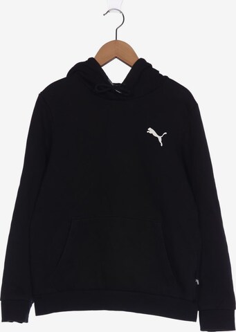 PUMA Sweatshirt & Zip-Up Hoodie in XL in Black: front