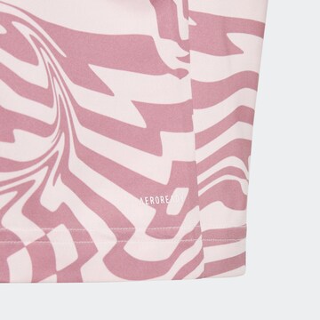 ADIDAS PERFORMANCE Λειτουργικό μπλουζάκι 'Aeroready Print' σε ροζ