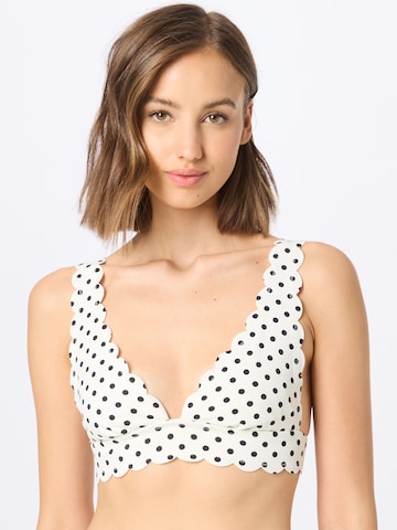 Hunkemöller - Triangular Top de biquíni em branco: frente