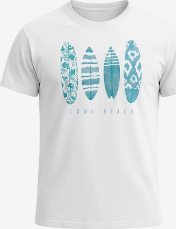 Neverless Shirt 'Long Beach' in Weiß: Vorderseite