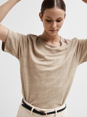 SELECTED FEMME Oversized bluse i beige