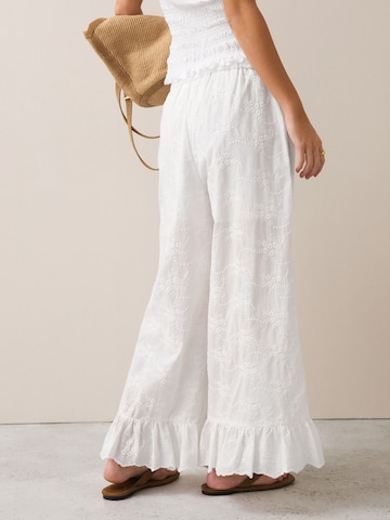 Wide leg Pantaloni di Next in bianco
