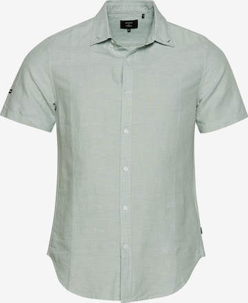 Superdry Button Up Shirt in Green: front