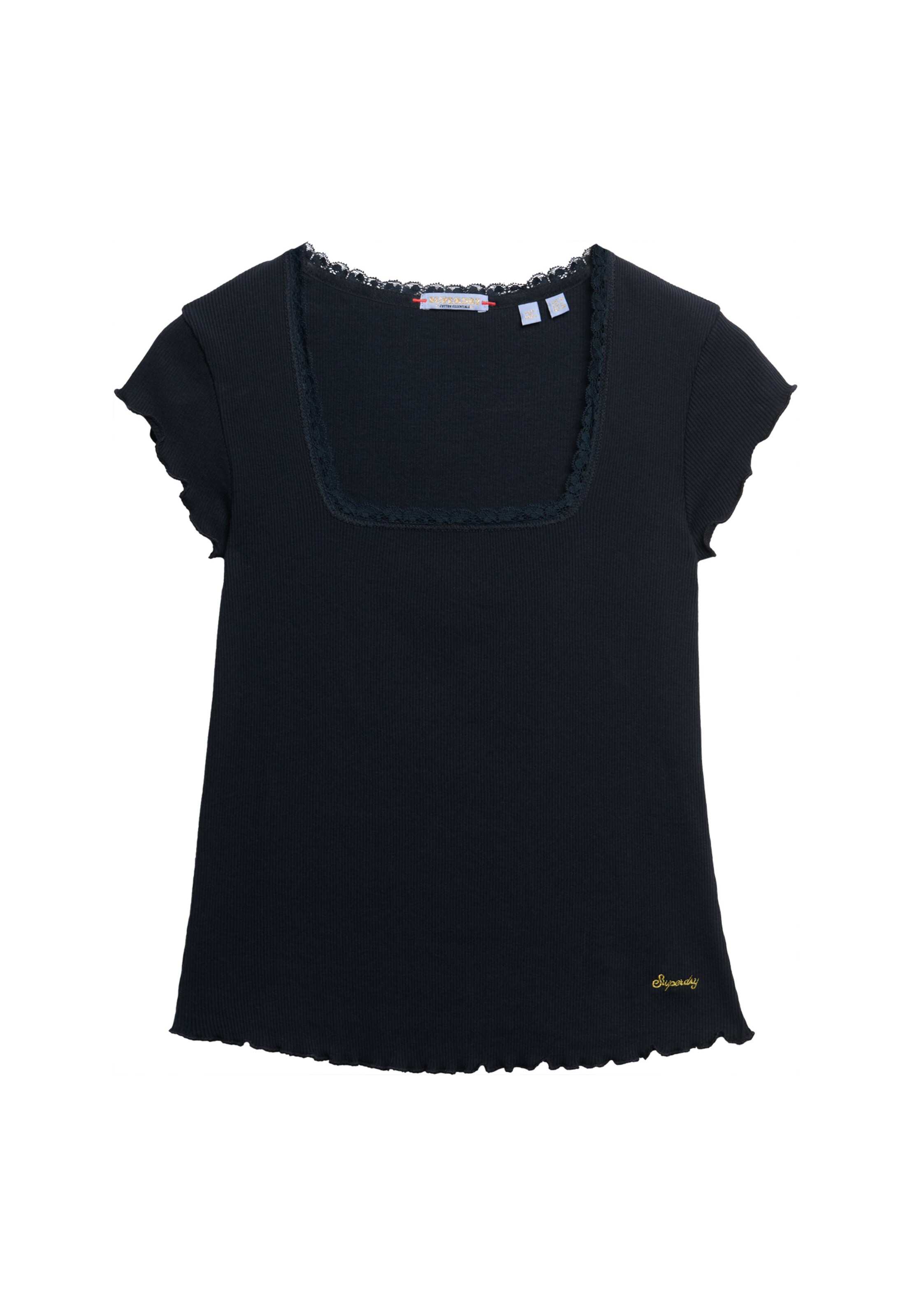 T-shirt 'Essential' Superdry en noir : devant