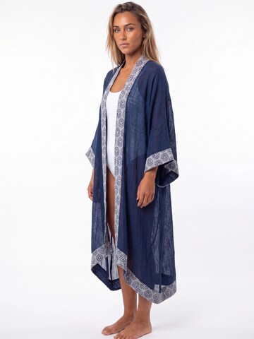Shop Karey Kimono 'Ethereal Block Kimono' in Blue