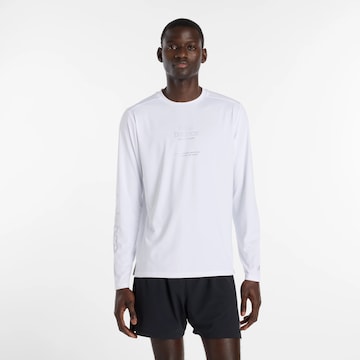 T-Shirt 'Reflective Poly Long Sleeve T-Shirt' new balance en blanc : devant