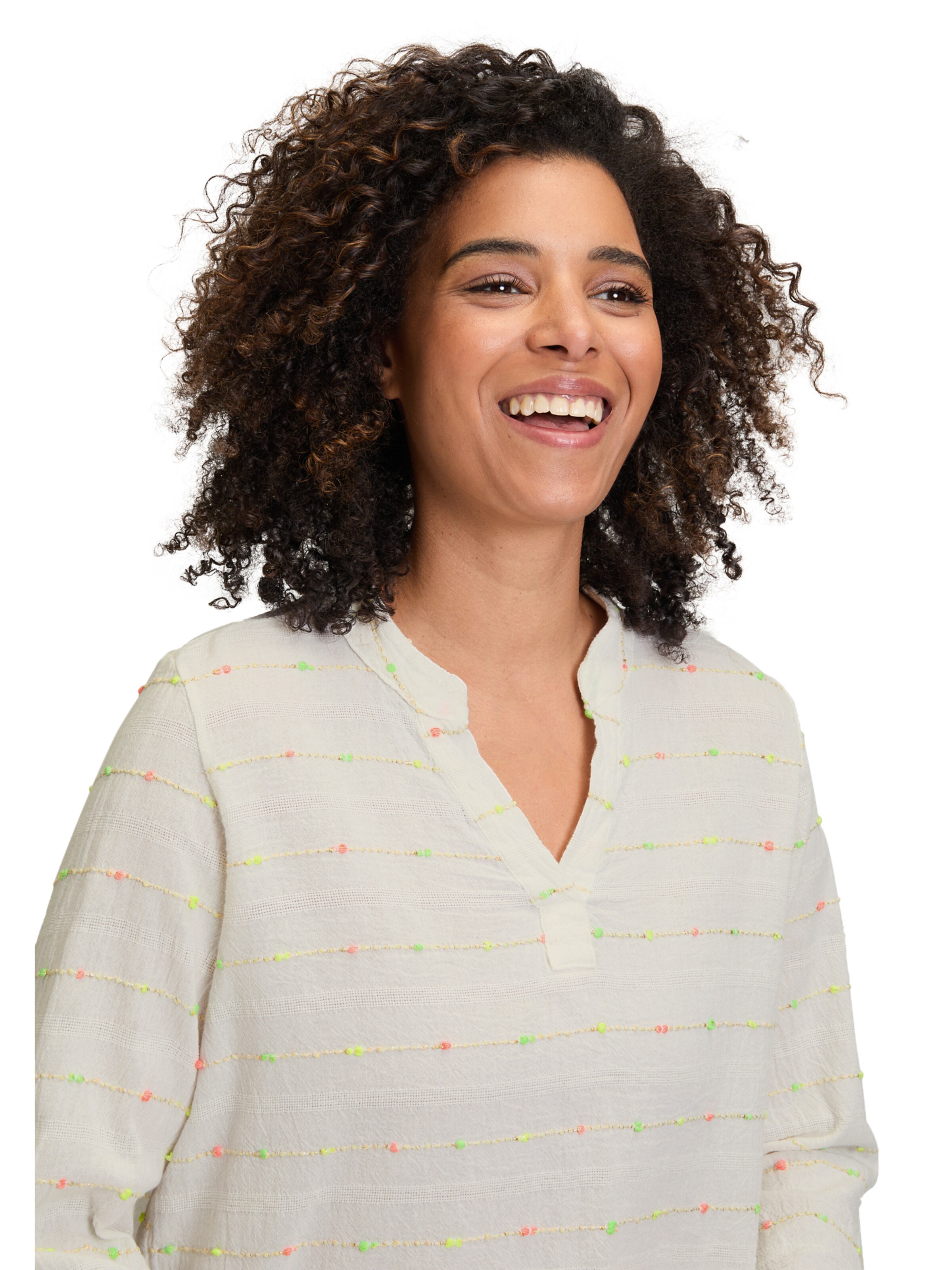 Cartoon Bluse in Weiß