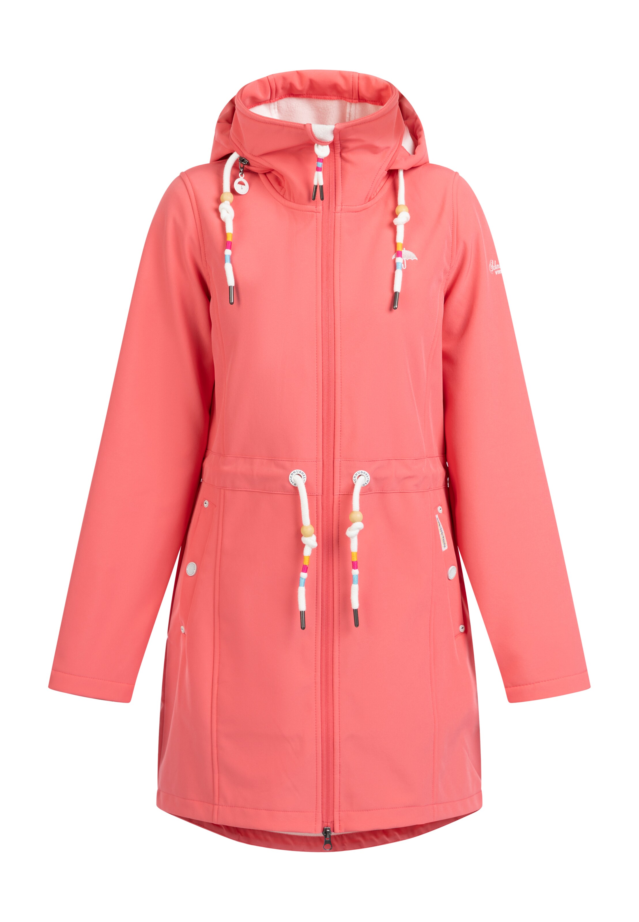 Schmuddelwedda Funktionsmantel in Pink: Vorderseite
