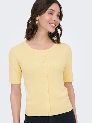 JDY Gebreid vest 'JDYGaby' in Geel