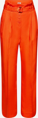 Regular Pantalon à pince ESPRIT en orange : devant