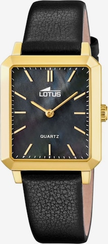 Montre à affichage analogique Lotus en noir : devant