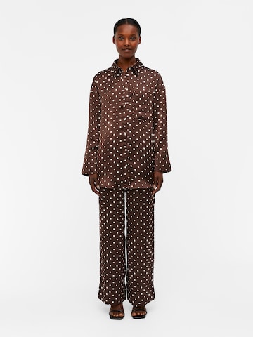 OBJECT Wide leg Pants 'Sutanna' in Brown