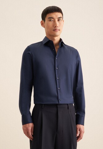 SEIDENSTICKER Slim fit Business shirt in Blue: front