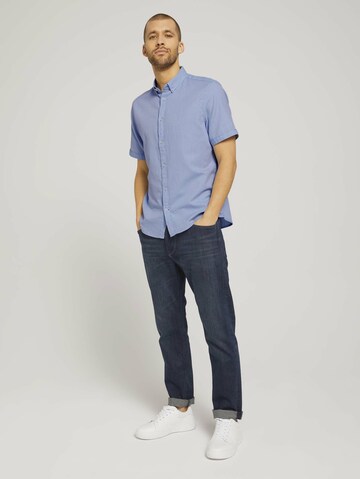 Coupe regular Chemise TOM TAILOR en bleu