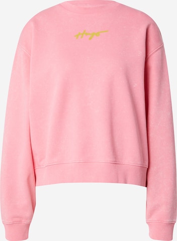 HUGO Red - Sweatshirt 'Deroxina' em rosa: frente