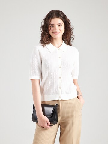 VERO MODA Knit cardigan 'VMLuxlight' in White: front