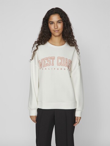 Sweat-shirt VILA en blanc : devant